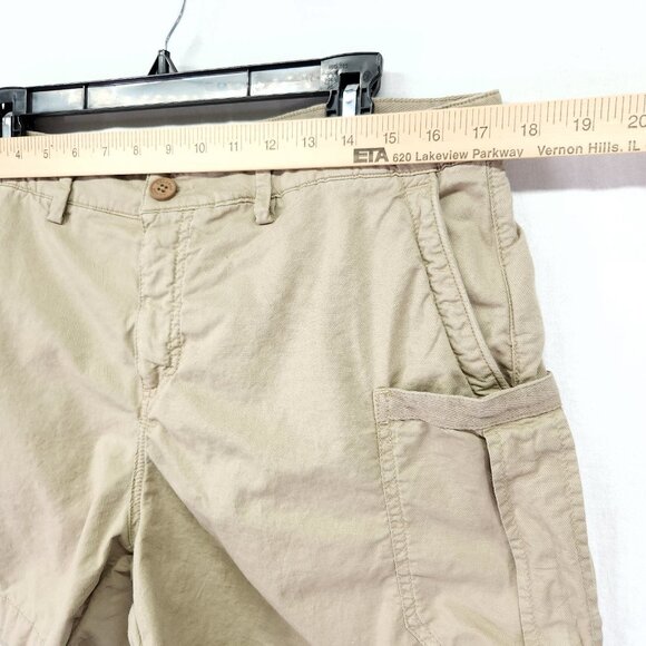 Orlebar Brown Cargo Shorts Mens Size 36 Linen Blend Khaki Bulldog Slim Fit 5" - Picture 4 of 11
